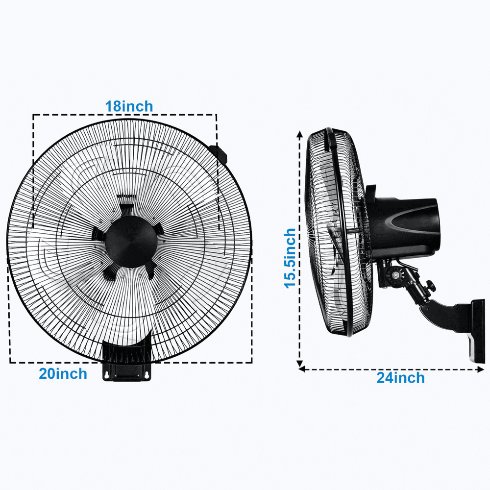 Household Wall Mount Fan Pro-18inch - Simple Deluxe