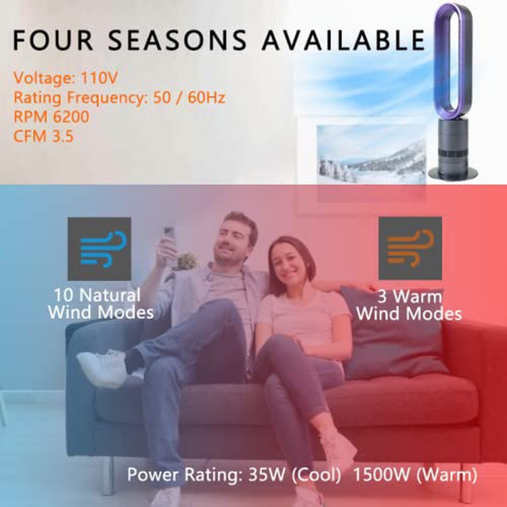 Air Circulator Fan with Remote Control-Purple - Simple Deluxe