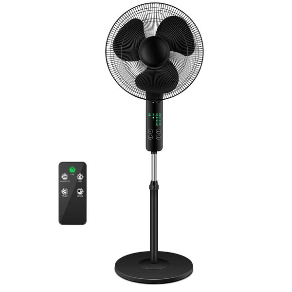 16 Stand Fan with Remote (Black)