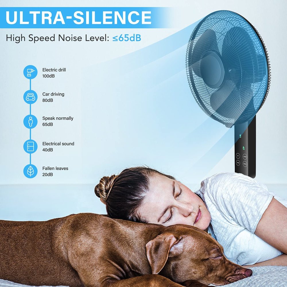 Oscillating Standing Fan with Remote Control-16inch – Simple Deluxe