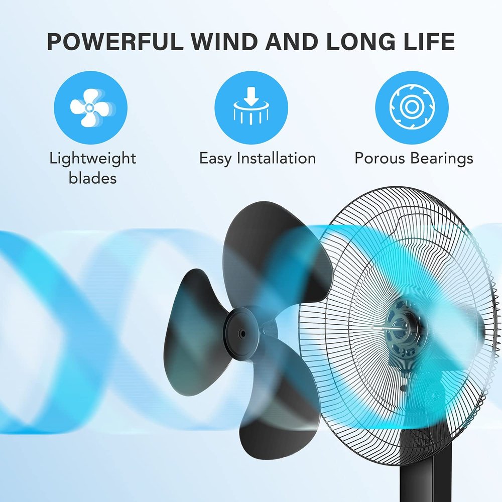 Oscillating Standing Fan with Remote Control-16inch – Simple Deluxe